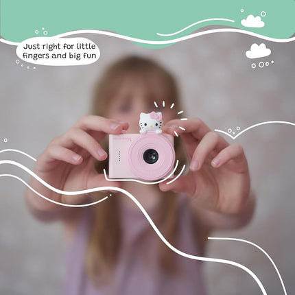 Hello Kitty Official Licensed Kids Digital Camera & Video Camcorder, Selfie Dual Lens, 16GB SD Card, Birthday Girls Ages 3+ (Model A) by kiimento