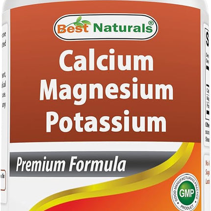 Best Naturals Calcium Magnesium Potassium - 120 Ta