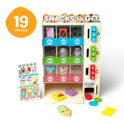 Melissa & Doug Sort, Stock, Select Wooden Vending Machine Play Set | Learning Toy for Kids | Age 3+