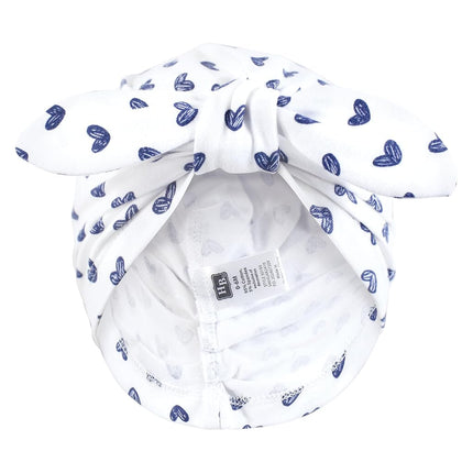 Hudson Baby Infant Girls Turban Cotton Headwraps, 0-24 Months, Flowers and Strawberries, 0-24 Months
