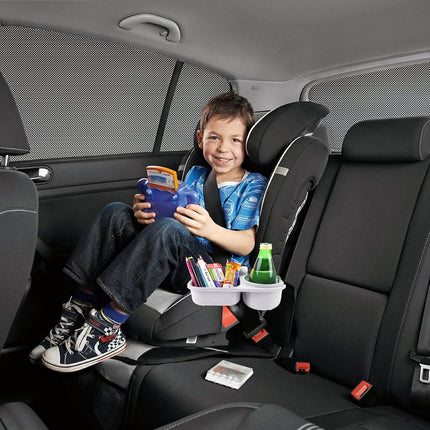 WedFeir Child Cup Holder with Snack Pod for Convertible Car Seats, Stroller Cup Holder, BPA Free - Grey