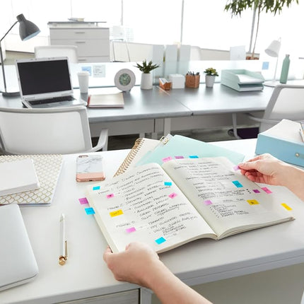 Post-it Flags, Blue, 1-Inch Wide, 200/ Desk Grip Dispenser (680-HVBE)