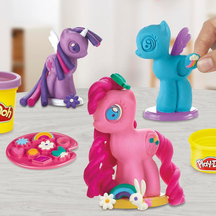Juego de Play-Doh Make 'n Style Ponies, figuras de My Little Pony, 9 colores, kit de manualidades para niños, juguetes preescolares, para niñas y niños, edades de 3+ años (Exclusivo de Amazon)