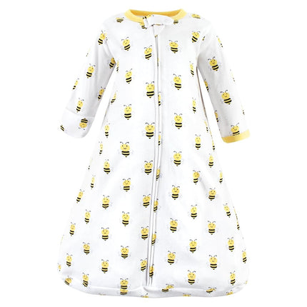 Hudson Baby BabyCotton Long-Sleeve Wearable Sleeping Bag, Sack, Blanket, Daisy Bee Long Sleeve, 18-24 Months