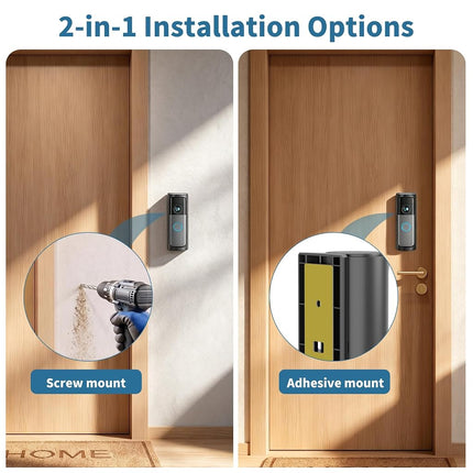 Adjustable 30 to 55 Degree Doorbell Angle Mount Compatible with Video Doorbell 1/2/3/4/(2020 Release)/Battery Doorbell Plus/Pro, Doorbell Camera Door Mount Wedge Kit for House
