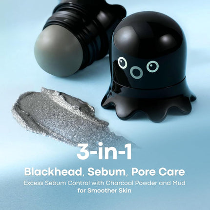 TONYMOLY Tako Pore Blackhead Scrub Stick Duo Set – Deep Pore Charcoal Exfoliator for Nose & T-Zone, Solid Stick with Marine Extracts, Tea Tree Oil & Cellulose Beads (2 Count)