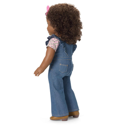 American Girl Western Flowers Denim Jumpsuit