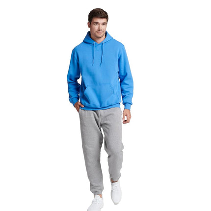 Russell Athletic Men's Dri-Power Fleece Hoodies, Moisture Wicking, Cotton Blend, Relaxed Fit, Sizes S-4x, Collegiate Blue Pullover, L