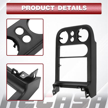 HECASA Marco de tablero compatible con Mazda Miata 1990-1993, repuesto para NA01-55-210B-00, panel de cubierta de salpicadero de control central, plástico negro