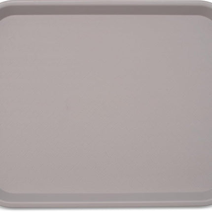 Plateau de cafétéria Carlisle FoodService Products Cafe Fast Food avec surface texturée pour cafétérias, restauration rapide et salles à manger, plastique, 35,5 x 45,7 cm, gris, (paquet de 12)