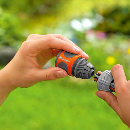 Gardena Hose Connector Set 13 mm (1/2 inch) and 15 mm (5/8 inch): For the beginning and end of the hose, connector to fit all Original system parts, UV and frostproof (18279-20)