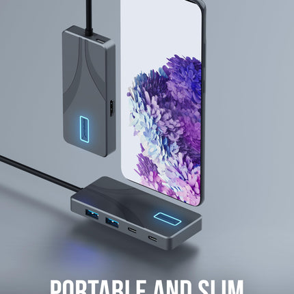 SABRENT USB C Hub, 4K@60Hz HDMI Adapter, 4 Port 10Gbps USB C Dock, 100W Power Delivery Laptop Docking Station, Mac Adapter Multiport (HB-TG5P)