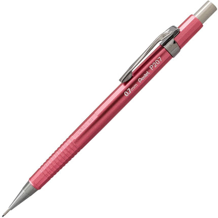 Pentel Sharp Mechanical Pencil (0.7mm) Metallic Rose Pink Barrel, Box of 12 Pencils (P207MP1)
