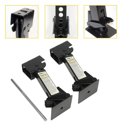 MaxxHaul 50970 Trailer Swing Down Stabilizer Jacks Telescoping RV Camper Accessories 1000 Lbs Capacity Each 12-18 inch | Set of 2