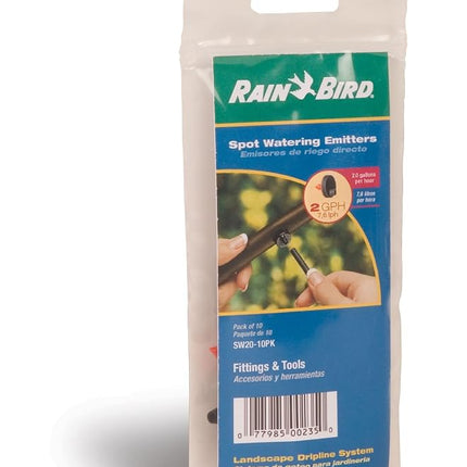 Rain Bird SW10/10PK Drip Irrigation Spot Watering Dripper/Emitter, 1.0 Gallon Per Hour, 10-Pack