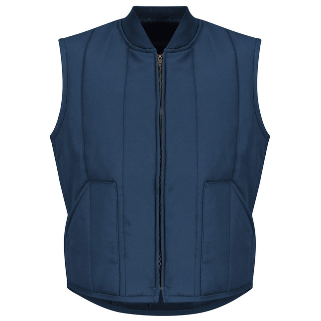 Red Kap Men's Quilted Vest, Navy, Large Tall