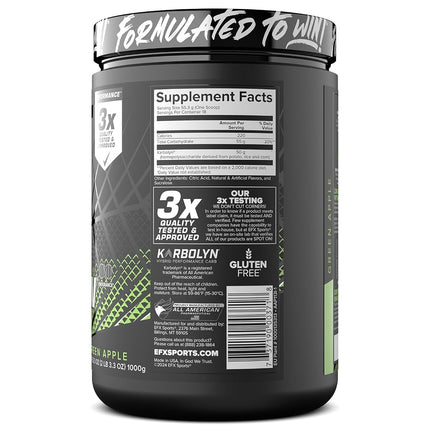 EFX Sports Karbolyn Performance Carb Fuel, Green Apple, 35.3 Ounce