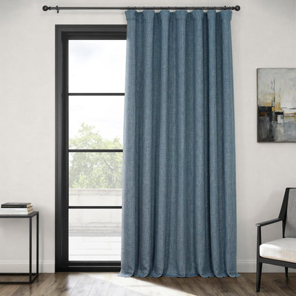 HPD Half Price Drapes Faux Linen Room Darkening Cu