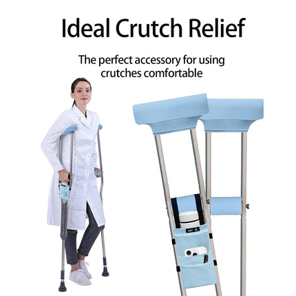 SPRING SEAON Crutches Padding and Hand Grips & Crutch Bag Pouch (5 PCS)