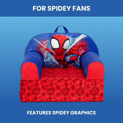 Delta Children Cozee Buddy Flip-Out Kids Chair, Spidey and His Amazing Friends