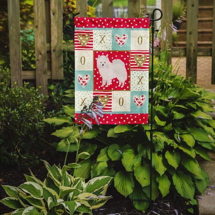 Caroline's Treasures CK5808GF American Eskimo Love Flag Garden Size, Small, Multicolor