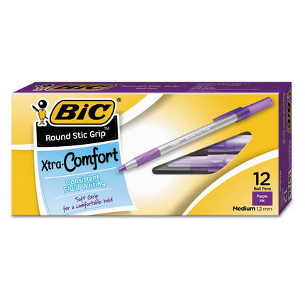 Medium Ultra Round Stic Grip Ballpoint Stick Pen, 12/Pack [Set of 3]