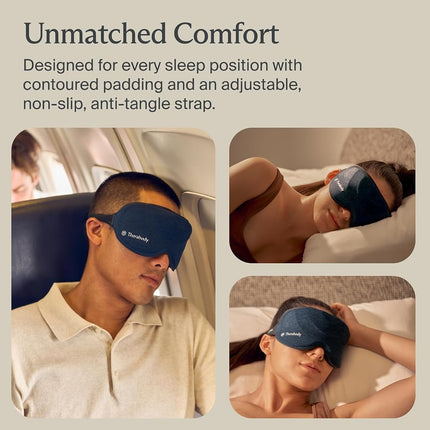 Therabody Sleep Mask Ultra-Comfortable, 100% Blackout Sleep Eye Mask