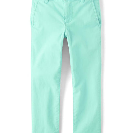 The Children's Place Boys Stretch Skinny Chino Pants, Aqua, 8