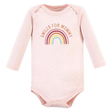 Hudson Baby Bodysuits à manches longues en coton unisexe pour bébé, lot de 3 Sunshine Rainbows, nouveau-né