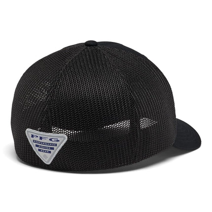 Columbia Unisex's PFG Mesh Ball Cap-High, Black/Black/Mexico Fish Flag, X-Large