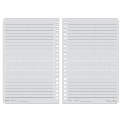 Rite In The Rain Weatherproof Side Spiral Notebook, 4.625" x 7", Black Cover, Universal Pattern, 3 Pack (No. 773L3)