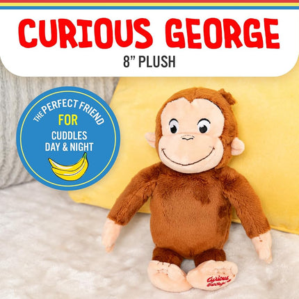 Plush Toys for Kids, Preferred by Curious George Jumpsuit, Soft Plush Toys for Babies, Toddlers, Girls, 8 Inch