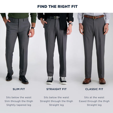 Haggar Men's Premium Comfort Dress Pant - Classic Fit, Blue - B&T, 44x30