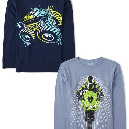 The Children's Place Boys' Long Sleeve Graphic T-S