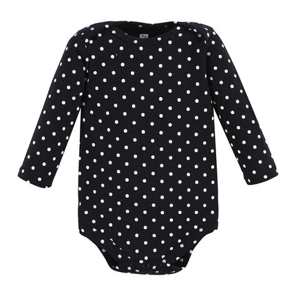 Hudson Baby baby-girls Cotton Long-sleeve Bodysuits, Winter Bows, 0-3 Months