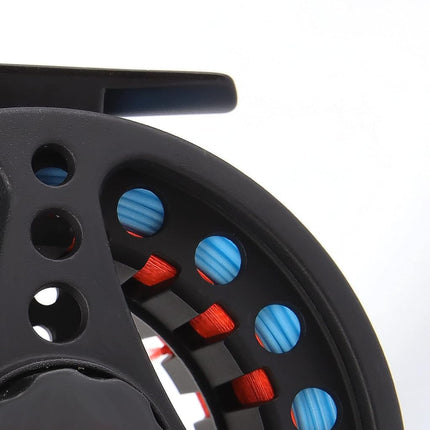 AnglerDream 1 2 3 4 5 6 7 8WT Fly Reel with Line Combo Large Arbor Aluminum Fly Fishing Reels (Black reel with Sky Blue Fly Line, 7/8WT Reel&Line)