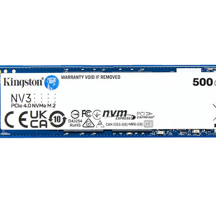 Kingston NV3 NVMe PCIe 4.0 Internal SSD 500GB M.2 2280-SNV3S/500G