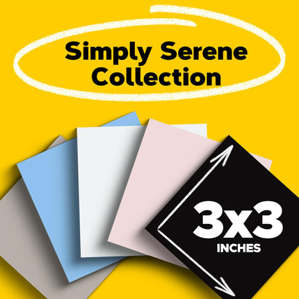 Post-it Super Sticky Notes, 5 blocs, 76x76 mm, 2X plus de pouvoir adhésif, fournitures scolaires et produits de bureau, notes adhésives pour surfaces verticales, moniteurs, murs et fenêtres, Simply Serene