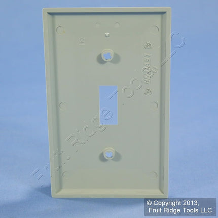 Leviton 1-Gang Toggle Device Switch Wallplate, Standard Size, Thermoplastic Nylon, 80701-GY, Grey