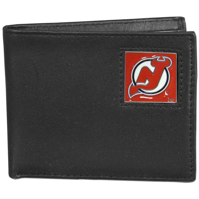 New Jersey Devils® Leather Bi-fold Wallet Packaged