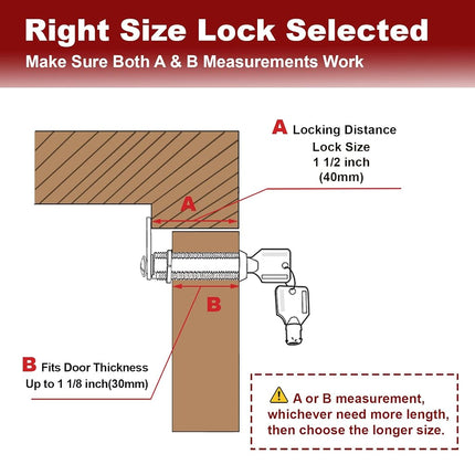 Naissian RV Locks for Storage Door 1 1/2 INCH, Camper Storage Locks for Travel Trailer Compartment Cabinet Drawer with Keys 1 1/2", Pack of 10 Locks with 6 Keyed Alike with Manual