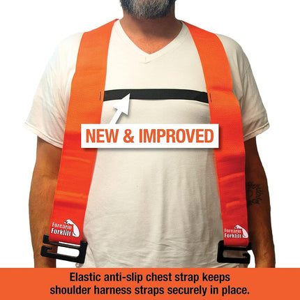 Forearm Forklift Shoulder Harness - PRO Model - Center Straps are 8" Longer + 1 More Loop Per End for 16" More Adjustability Vs Orig Set, Moving Strap Set, 800 lb wt Cap, 1 Pro Pack, Go USA
