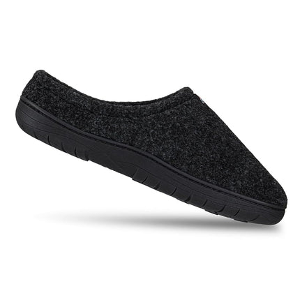 Pantuflas de espuma viscoelástica para hombre Dickies con talón abierto y cerrado, suela interior/exterior, fieltro negro, talla mediana UK