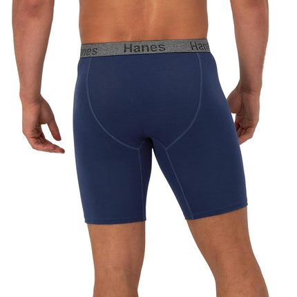 Hanes Men's 3-Pack Comfort Flex Fit Ultra Soft Stretch Boxer Brief, Available in Regular, Long Leg Assorted-3 Pack, S (Pack of 3)