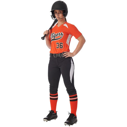 Pantalon de softball traditionnel taille basse Champro Surge avec passepoil tressé de couleur contrastée