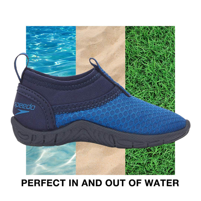 Speedo Unisex-Child Tidal Cruiser Watershoe Blue Size: 4 Big Kid