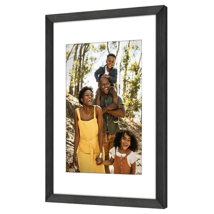 Americanflat 16x24 Poster Frame with Polished Plexiglass - Use as 12x18 Frame with Mat or Display 16x24 Photo Without Mat - Hudson Collection - Wide Picture Frames for Wall Display - Black