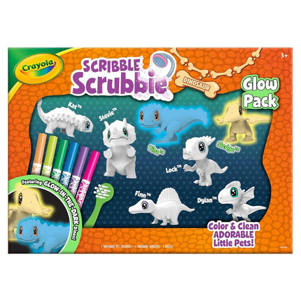 Crayola Scribble Scrubbie Pets Dinosaur Glow Combo Pack, Dinosaur Toys for Kids, Ages 3, 4, 5,