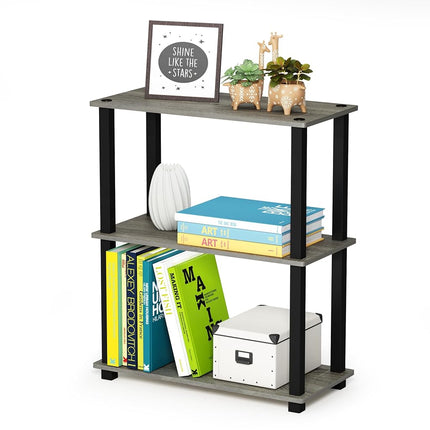Furinno TURN-S-TUBE 3-Tier Tool-Free Corner Shelf,