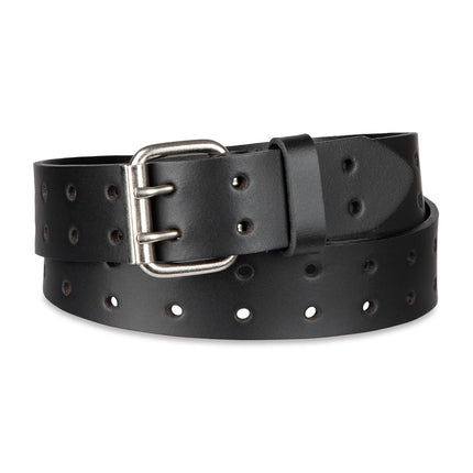 Dickies Men's Leather Double Prong Belt, Black, Size: 30